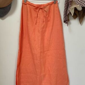 Cantaloupe 🍈 linen skirt